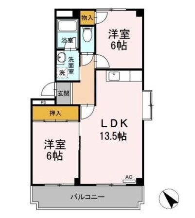 コーポタウン宮ノ北　(北棟)の物件間取画像